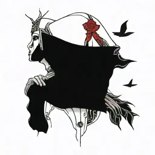 Nun With Bloody Eyes Closed