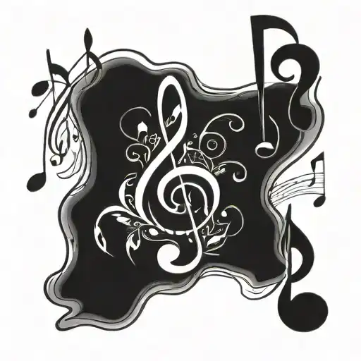 Clave Salsa Music Notes Floating