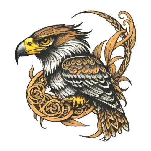 Hawk With Infinity Sign