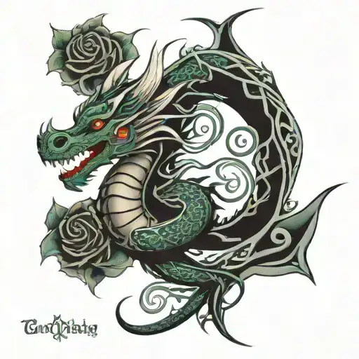 Feminine Dragon Celtic