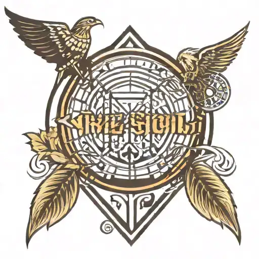 Disc Golf Basket With A Ne Logo Attached To It