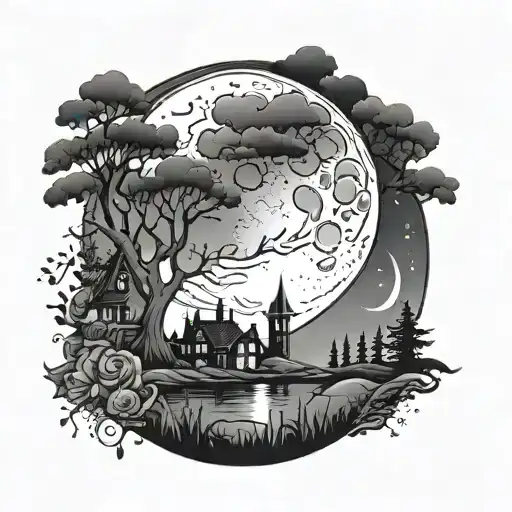 Moon Night Scene Inspired