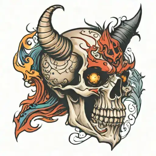 Adhd Demon Skull