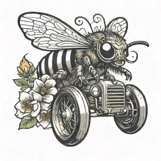 Flower Bee Bear Racing Car