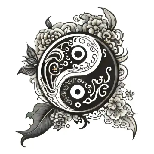 Black Part Of Yin Yang Symbol