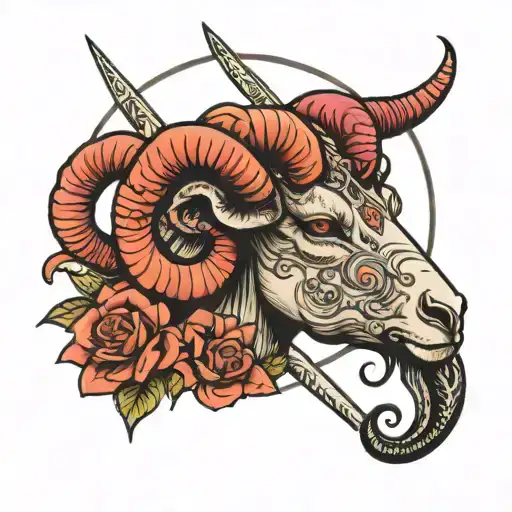 Aries Feminine With Sword And Evil Eye