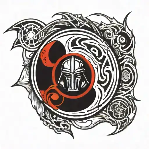 Star Wars Sith And Jedi Logo Yin And Yang Symbol Intertwined