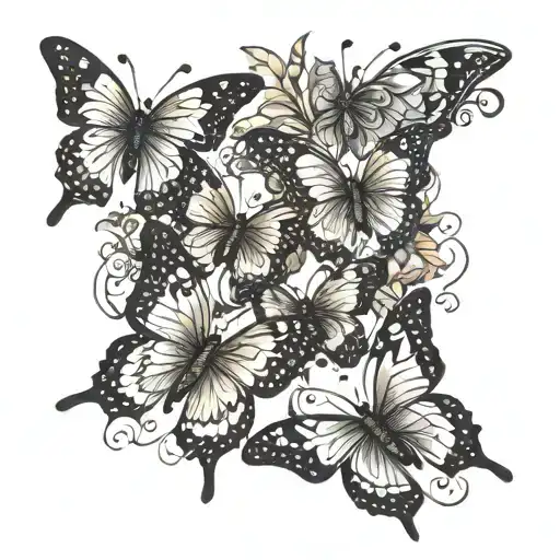 Butterflies Flying Together Representing The Client's Love