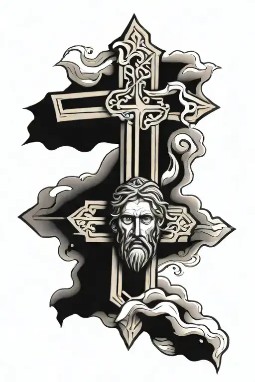 Minimalistic Cross With Jesus Christ