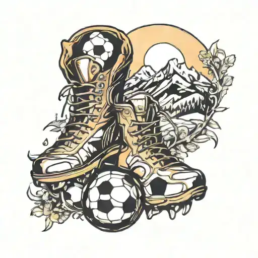 Football World Life Mountains Family Sun Ball Boots