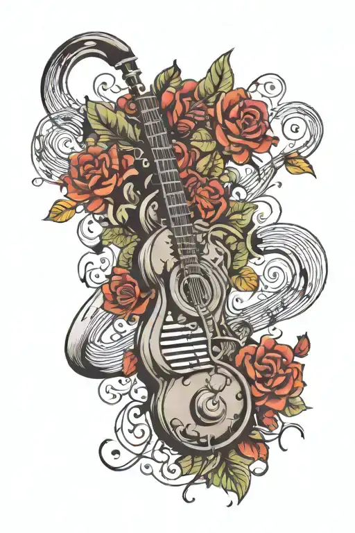 Music Themed Tattoo Showcasing Your Love