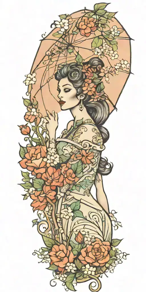 Mother Nature Under An Umbrella