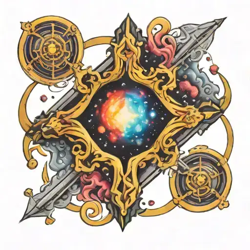 Galaxy Inside Of Cross