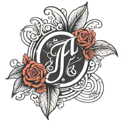 K And V Letters Inside Surrounded My Music Themed