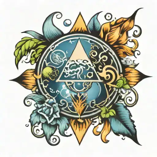 The Element Symbols Earth Air Fire Water