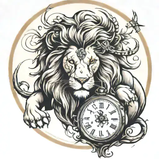 Lion With Time Piece