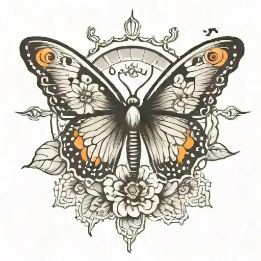 Thai Butterfly Flying Towards The Sun