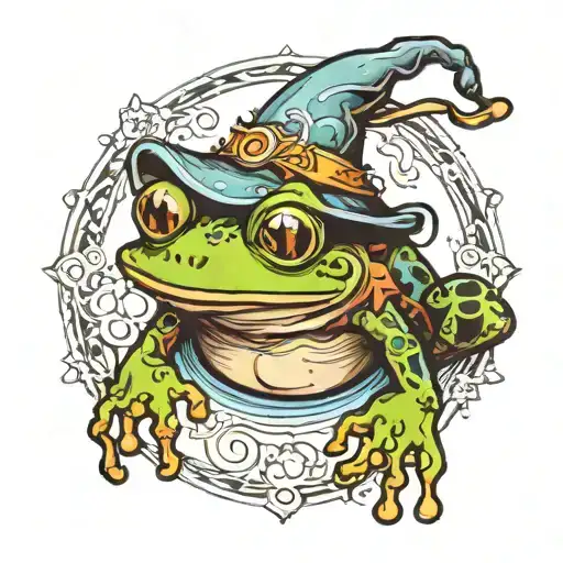 A Tattoo Of A Wizard Frog