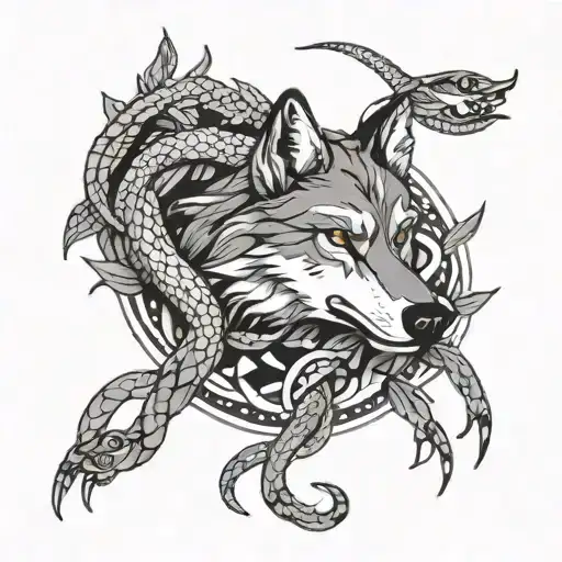 Wolf And Snakes Going All