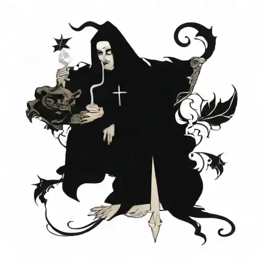 Demon Nun Smoking