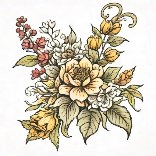 Birth Flower Bouquet April May October November