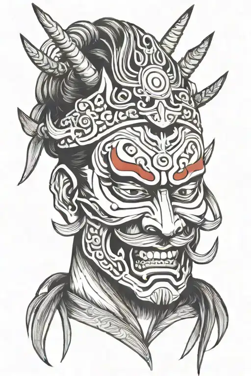 Samurai Mask Realism Style