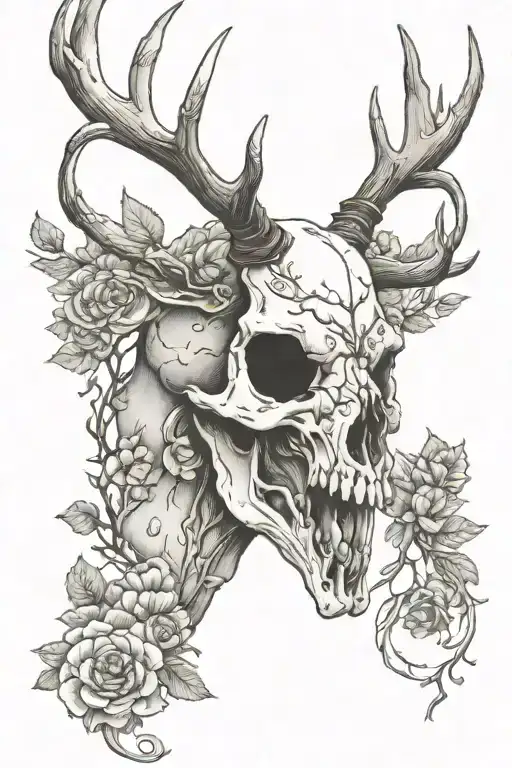 Elk Skull Spring Outdoor Scene