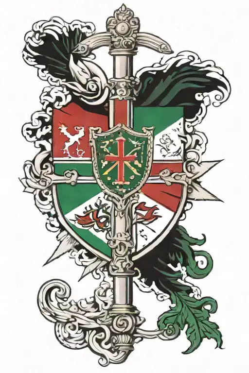 I Was Chosen By God In Italian With A Crusifix And Also A Flag Half Italy And Half Dominican Flag