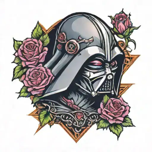 Star Wars Sith Completely Surrounded By Roses