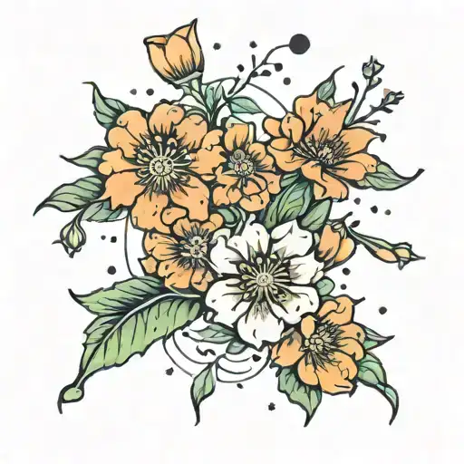 Gemini Constellation Flower Blooming