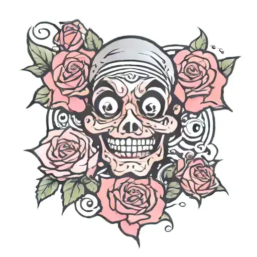 Cartoon Character From The Early 2000'S Coming Out Of A Rose