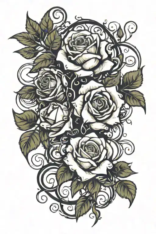 Rose Vine Wrapping Tail Around Stem Growing