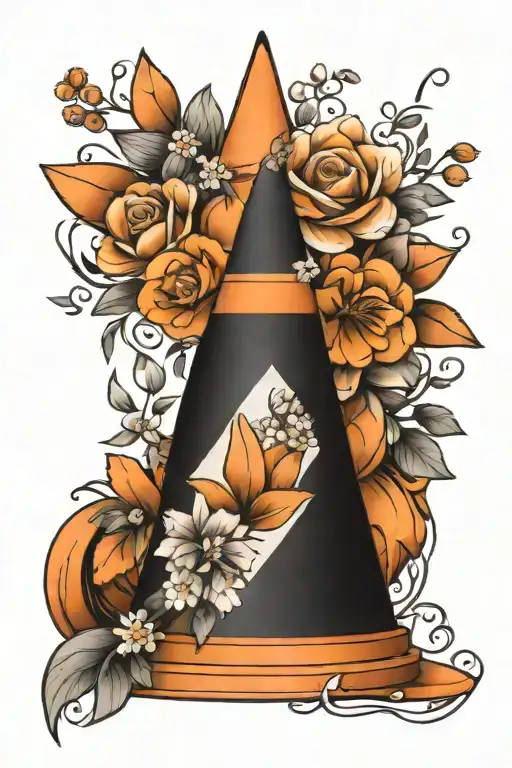 Traffic Cone With Flowers