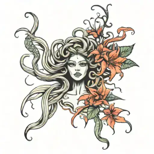 Medusa And Red Spider Lily