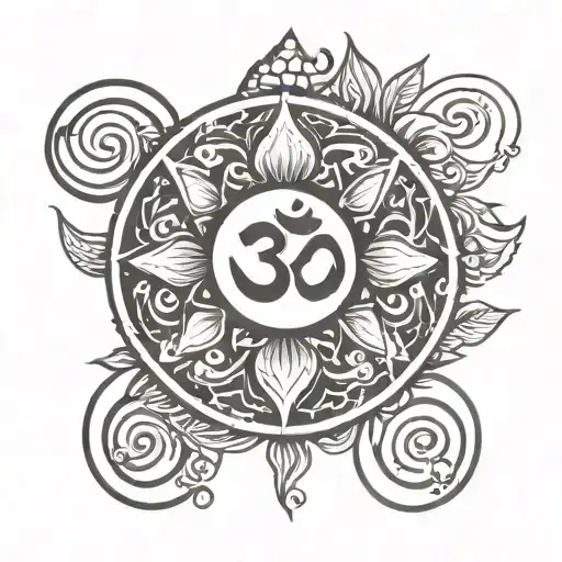 Feminine Hindu Ohm Symbol