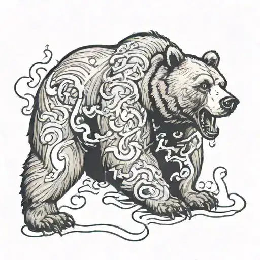 Bear Snorting Cocaine