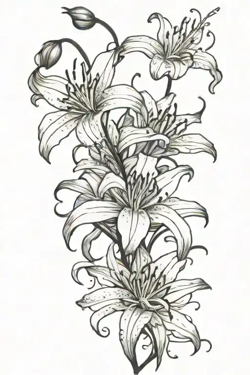 Spider Lily Flower An Quote Written