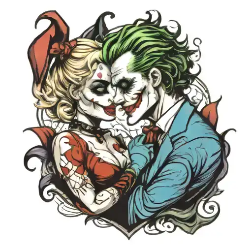 Joker And Harley Quinn Love Heart