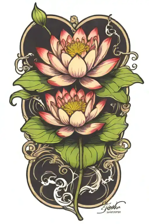 Water Lily With Stem