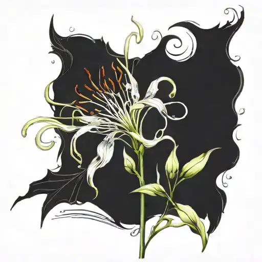 Delicate Spider Lily With The Stem Saying November 9Th