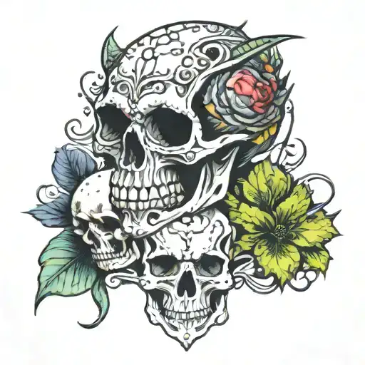 Chamelon And Skull
