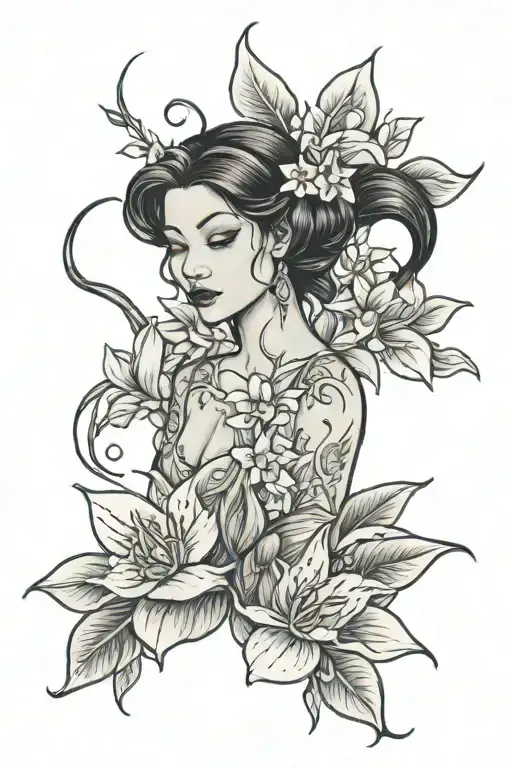 Jasmine Lily Flower Stitch Holding