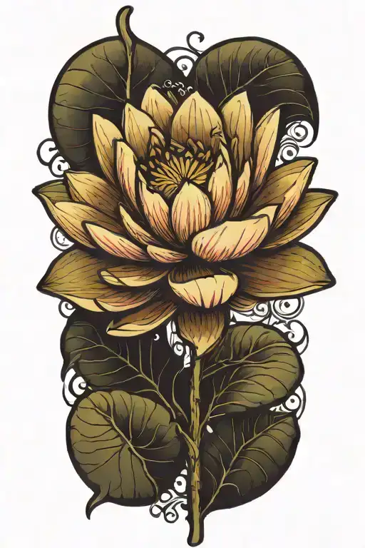 Water Lily With Stem