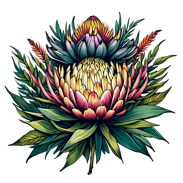 Protea And South African Inspired Flowers And Foliage