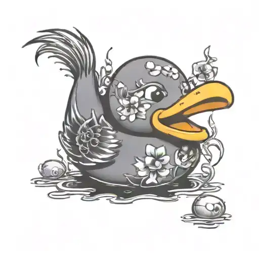 Rubber Duck Toy Punk Rock Emo With