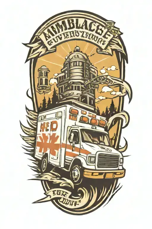 Ambulance Speeding Down The Road With The Slogan Make Every Second Count