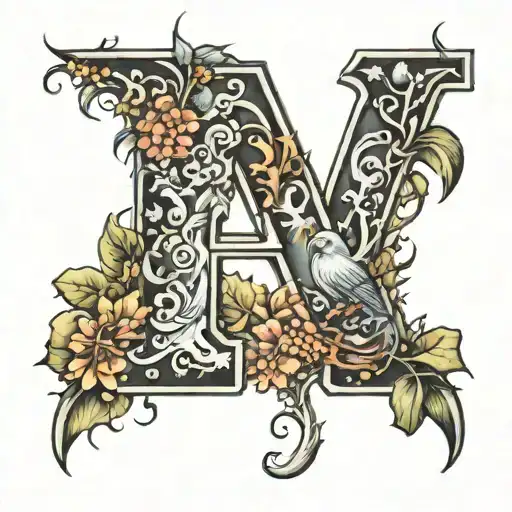 Letter H Made Out Of Nature Scene