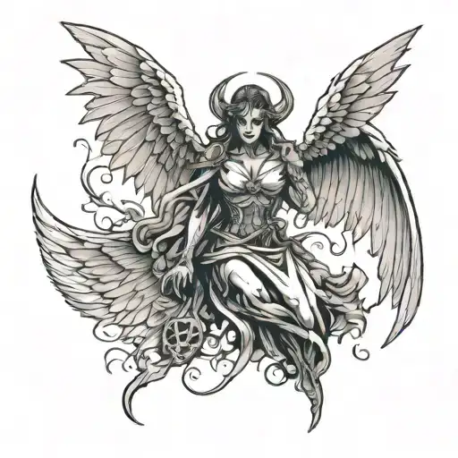 Wing Demonic And Angel