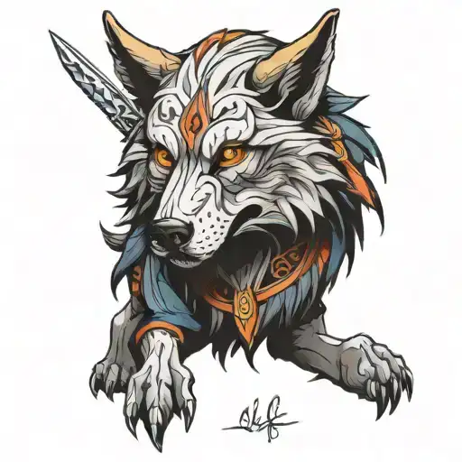 Alfa Wolf Looking Angre Around