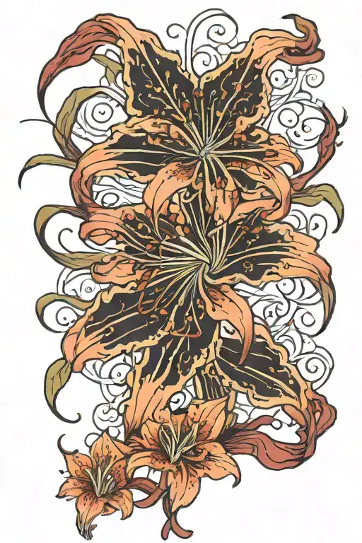 Spider Lily Flower An Quote Written